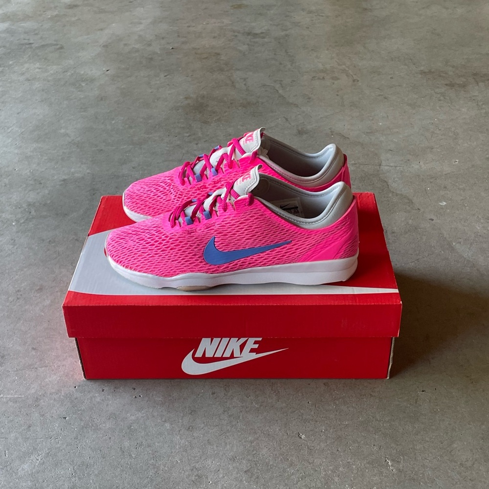 Nike Zoom Fit Training Pink Mesh Lightweight Running Sneakers/Shoes 6 Youth/Teen